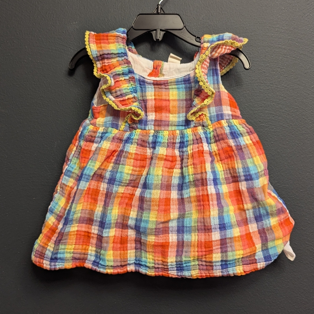 Tucker + Tate Rainbow Gingham Baby Dress